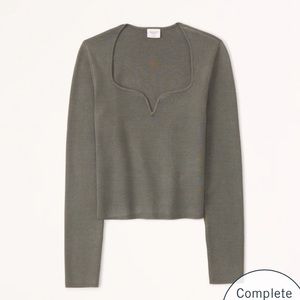 Abercrombie and fitch sweetheart slim sweater in green
